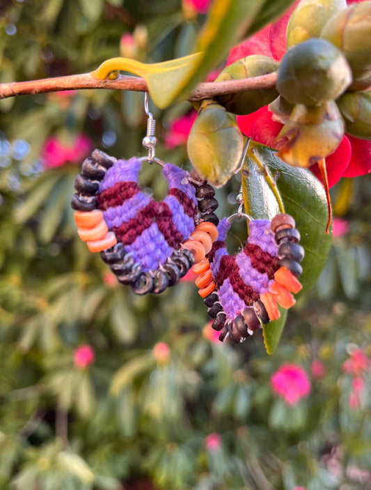 Shell Money - Heart-Shaped  Crochet Earrings