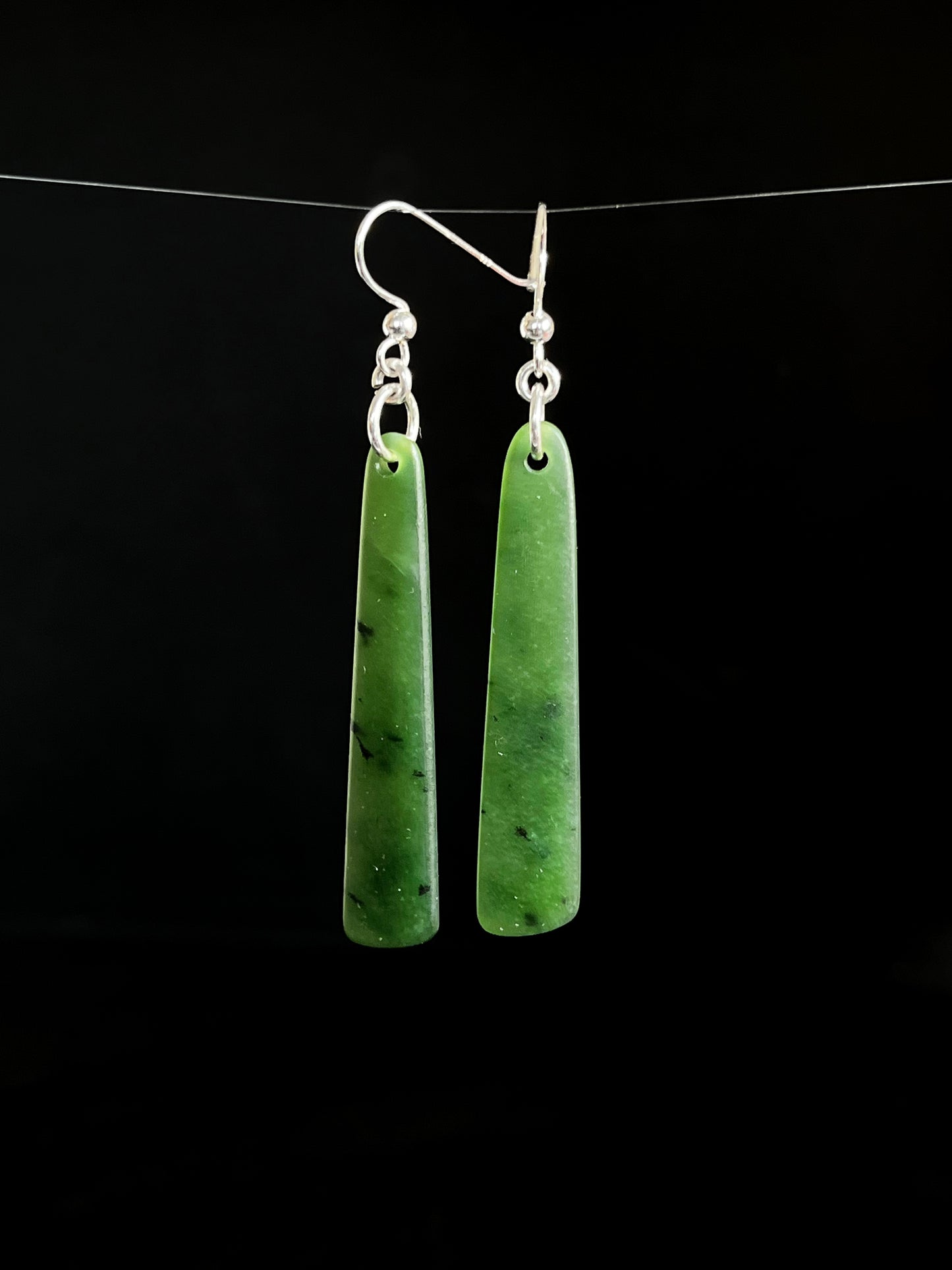 Medium Drop pounamu earrings