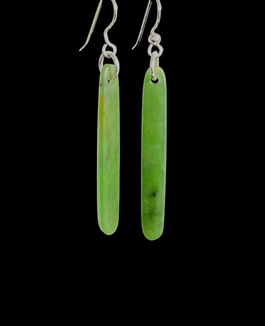 Short drop pounamu earrings